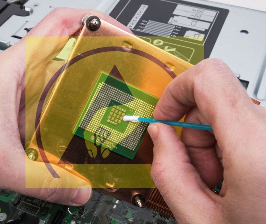 Swab cleaning circuitboard-ESD overlay