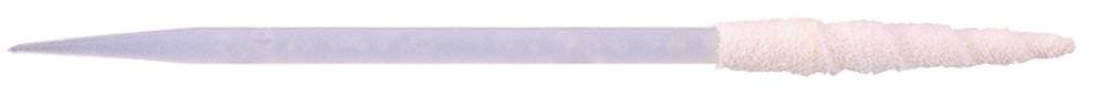 Pointed wrapped foam swab