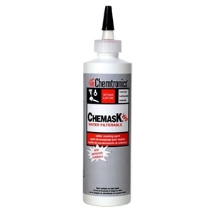 Low foaming, water filterable temporary solder masking agent
